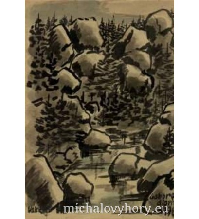 Lom ve Výškovicích - popis Gabbro diorit naznačuje druh lámaního materiálu